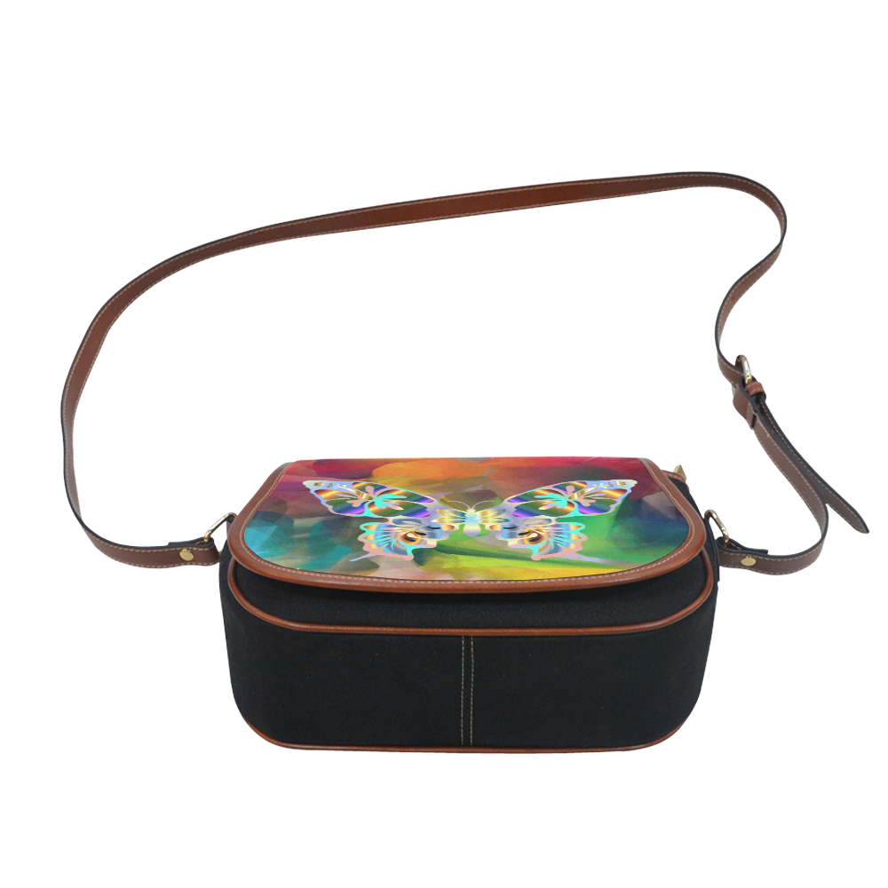 abstract Saddle Bag/Small (Model 1649)(Flap Customization)