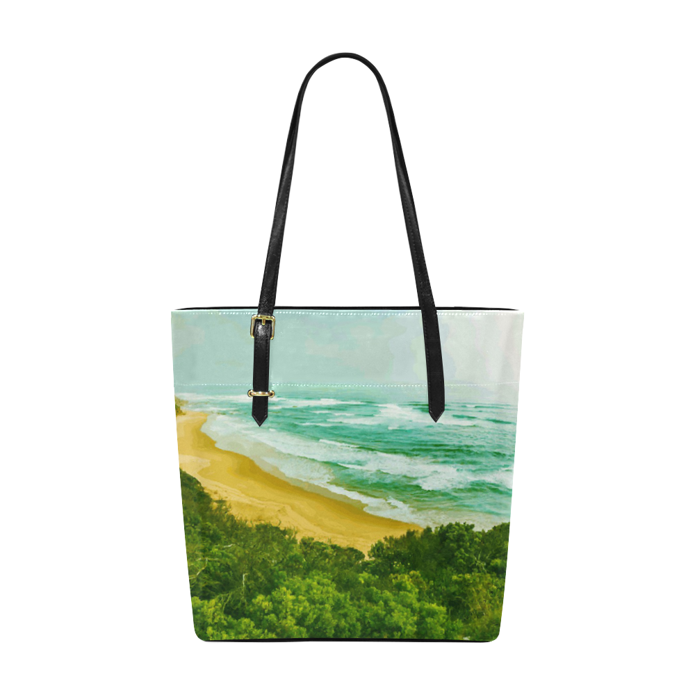 Modern Impressionist Beach Landscape Euramerican Tote Bag/Small (Model 1655)