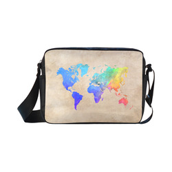 world map Classic Cross-body Nylon Bags (Model 1632)