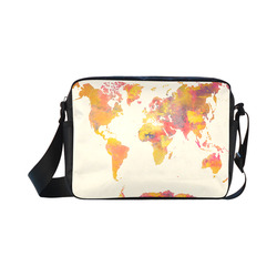 world map Classic Cross-body Nylon Bags (Model 1632)