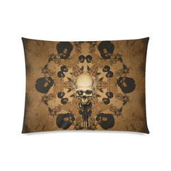 Skull with skull mandala on the background Custom Picture Pillow Case 20"x26" (one side)