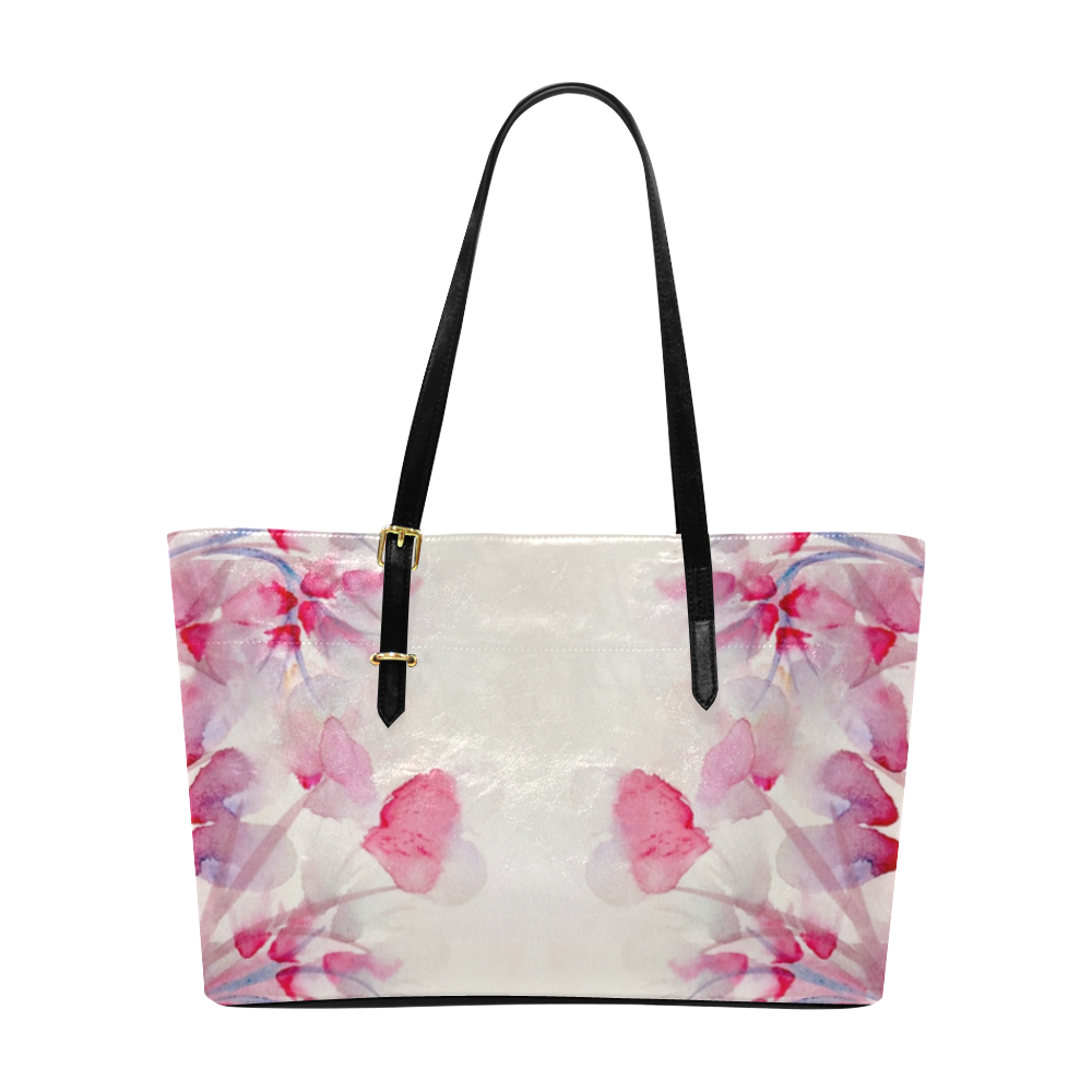 flowers in the wind red v Euramerican Tote Bag/Large (Model 1656)