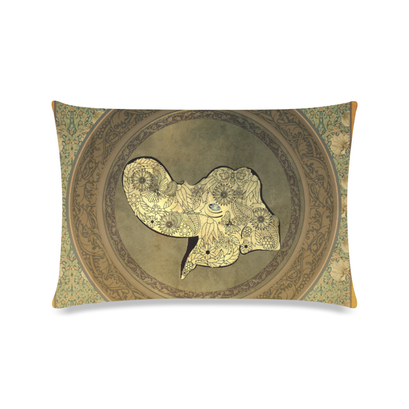 Mandala of cute elephant Custom Zippered Pillow Case 16"x24"(Twin Sides)