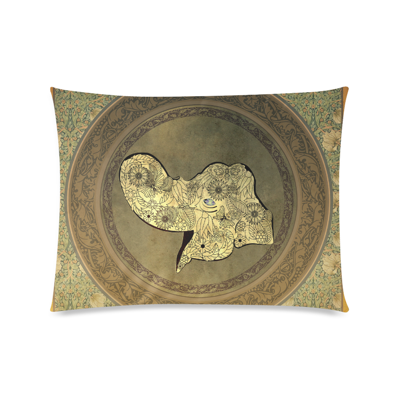 Mandala of cute elephant Custom Picture Pillow Case 20"x26" (one side)