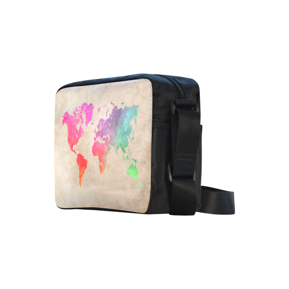 world map Classic Cross-body Nylon Bags (Model 1632)