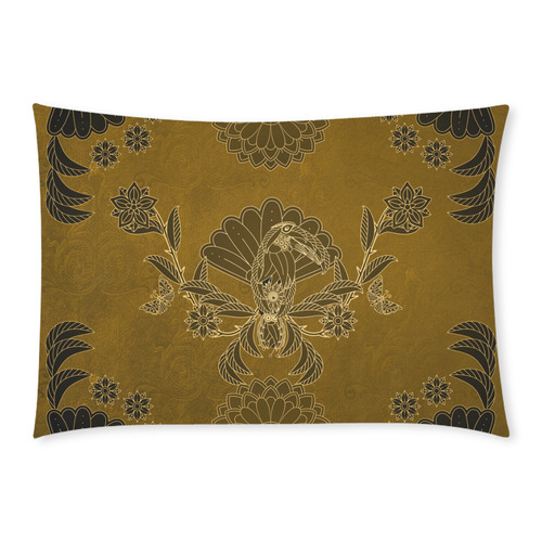 Wonderful mandala of toucan Custom Rectangle Pillow Case 20x30 (One Side)