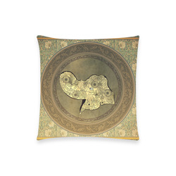 Mandala of cute elephant Custom  Pillow Case 18"x18" (one side) No Zipper