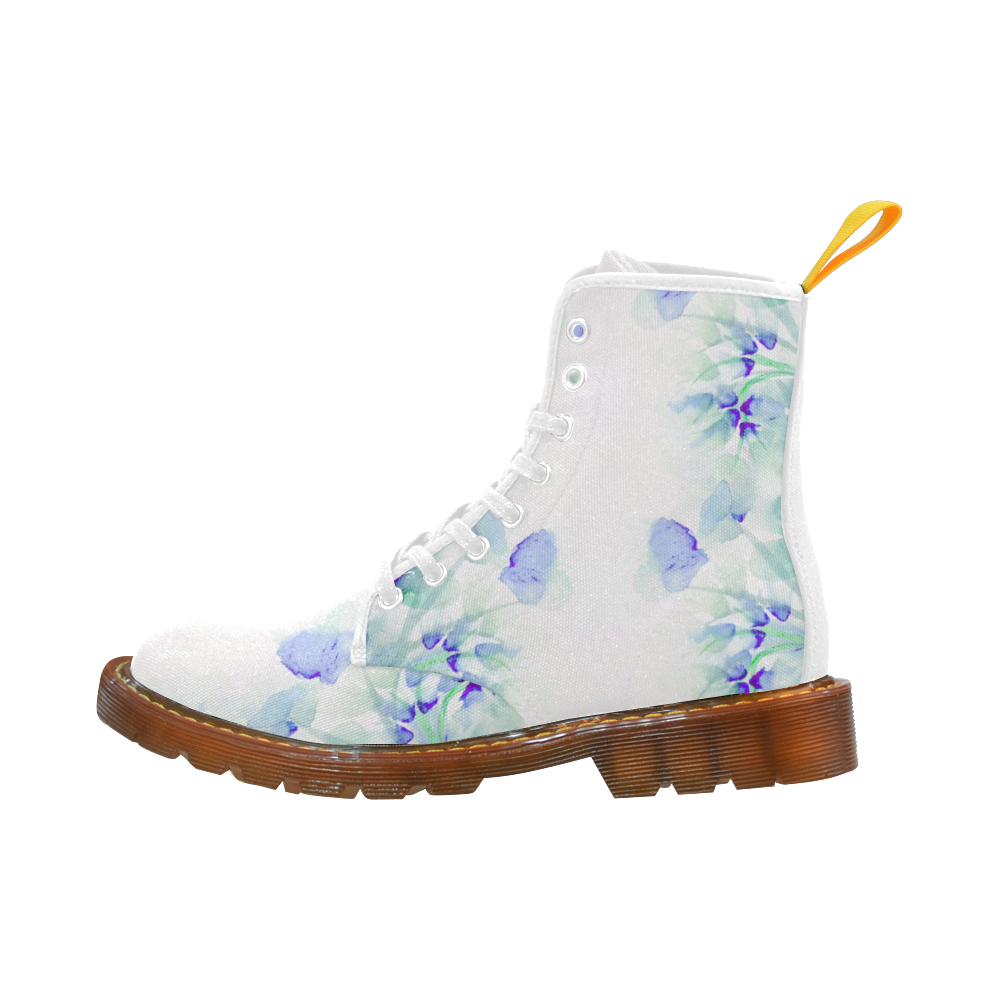 flowers in the wind green Martin Boots For Women Model 1203H