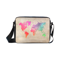 world map Classic Cross-body Nylon Bags (Model 1632)