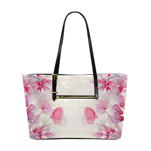 flowers in the wind red v Euramerican Tote Bag/Large (Model 1656)