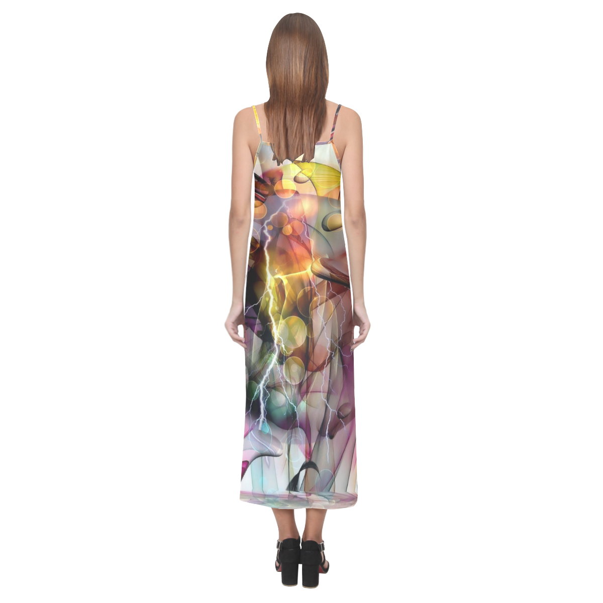 Dream of Fantasy by Nico Bielow V-Neck Open Fork Long Dress(Model D18)