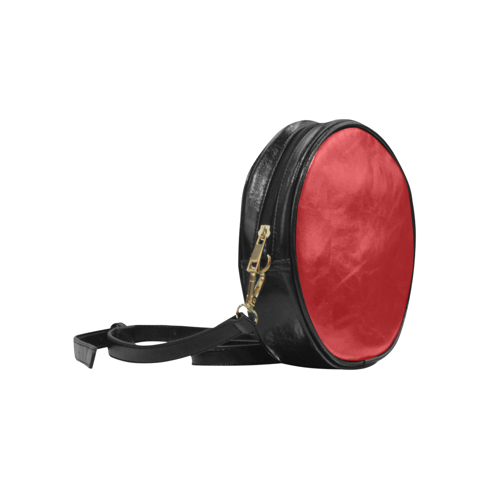 Black & Red Shoulderbag Round Sling Bag (Model 1647)