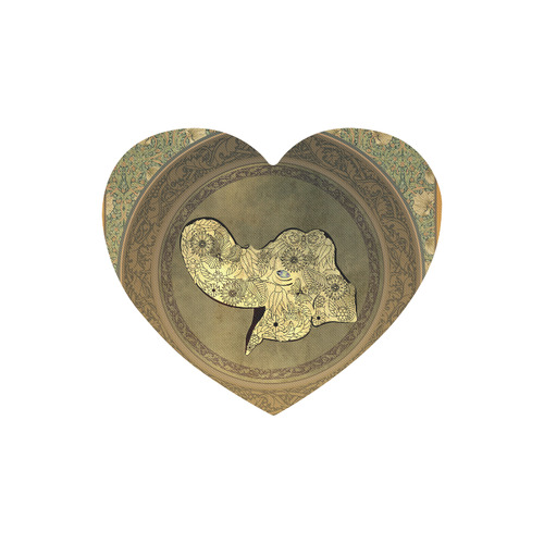 Mandala of cute elephant Heart-shaped Mousepad
