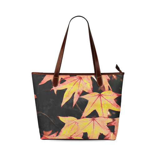 Maple Leaves Shoulder Tote Bag (Model 1646)