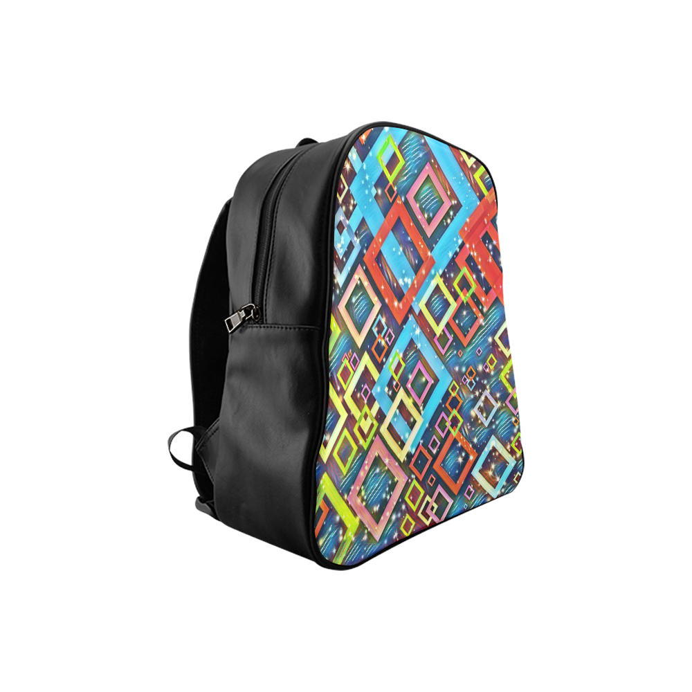 sparkling check pattern A by JamColors School Backpack (Model 1601)(Small)
