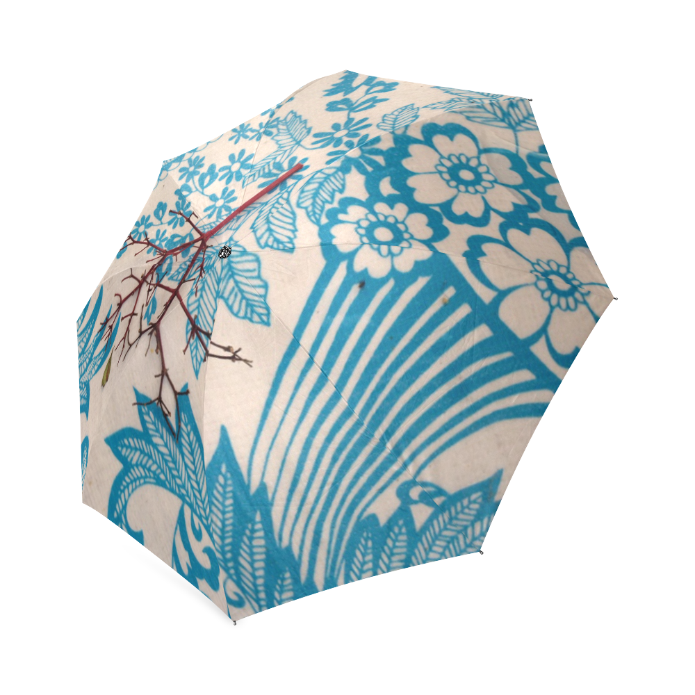 Blue and white Foldable Umbrella (Model U01)