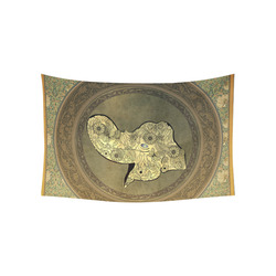 Mandala of cute elephant Cotton Linen Wall Tapestry 60"x 40"