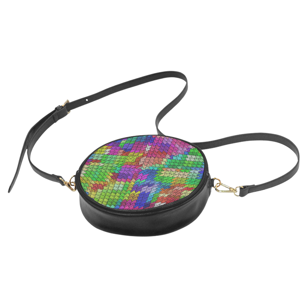 Sweeping pattern 01 by JamColors Round Sling Bag (Model 1647)