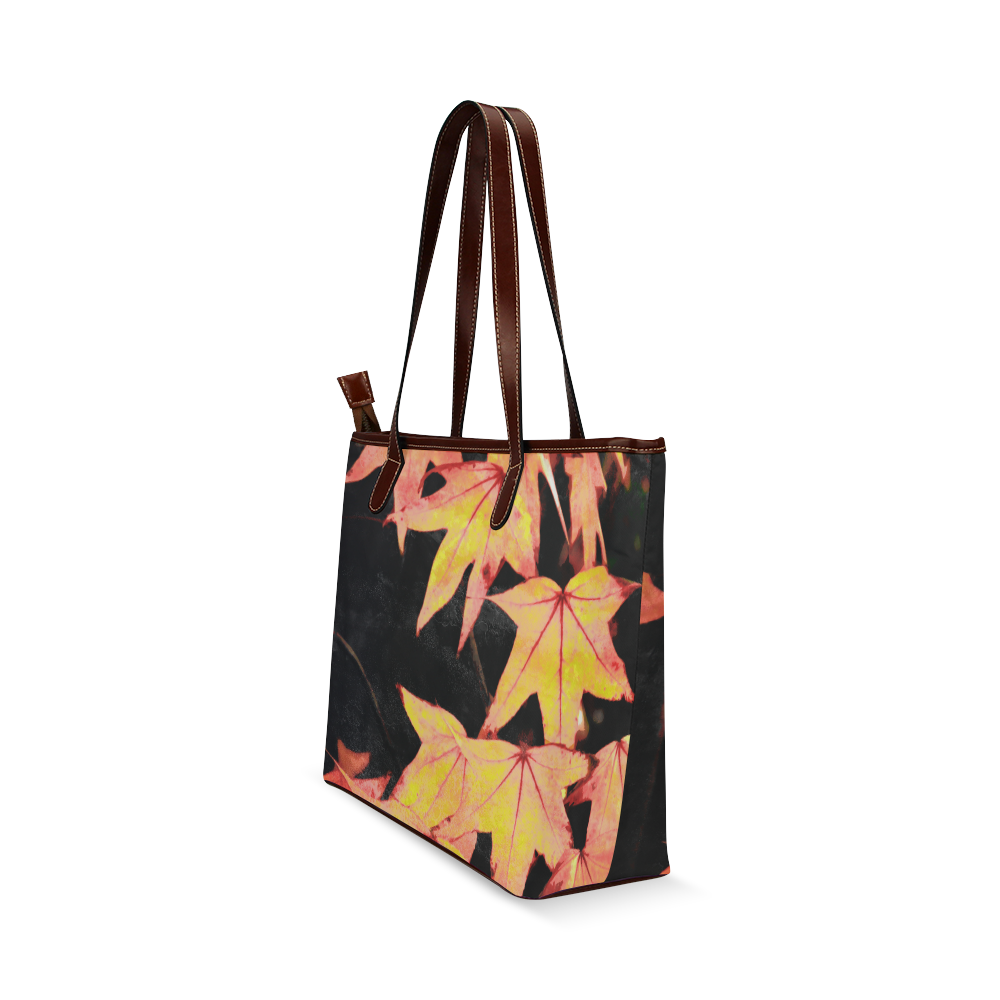Maple Leaves Shoulder Tote Bag (Model 1646)