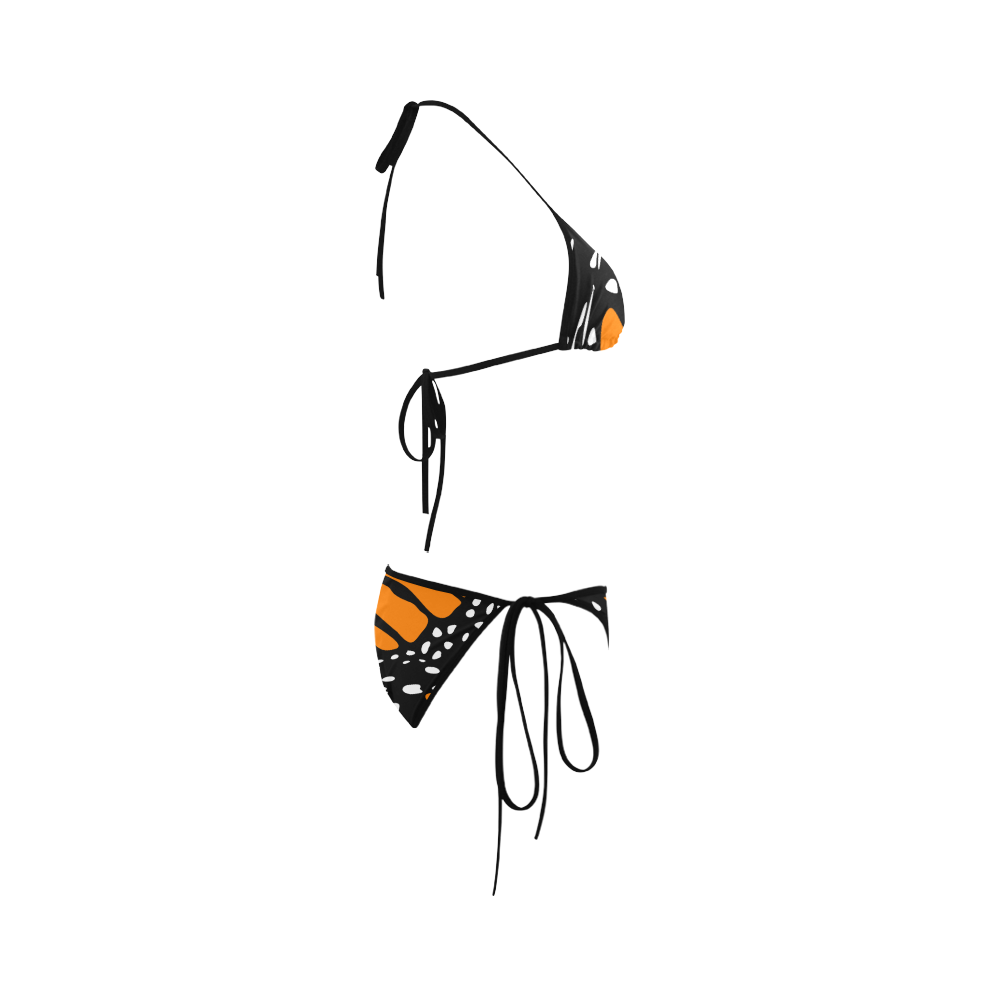 Bikini - Monarch, Black & Orange Custom Bikini Swimsuit