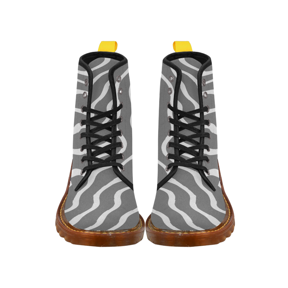 gray zebra Martin Boots For Women Model 1203H