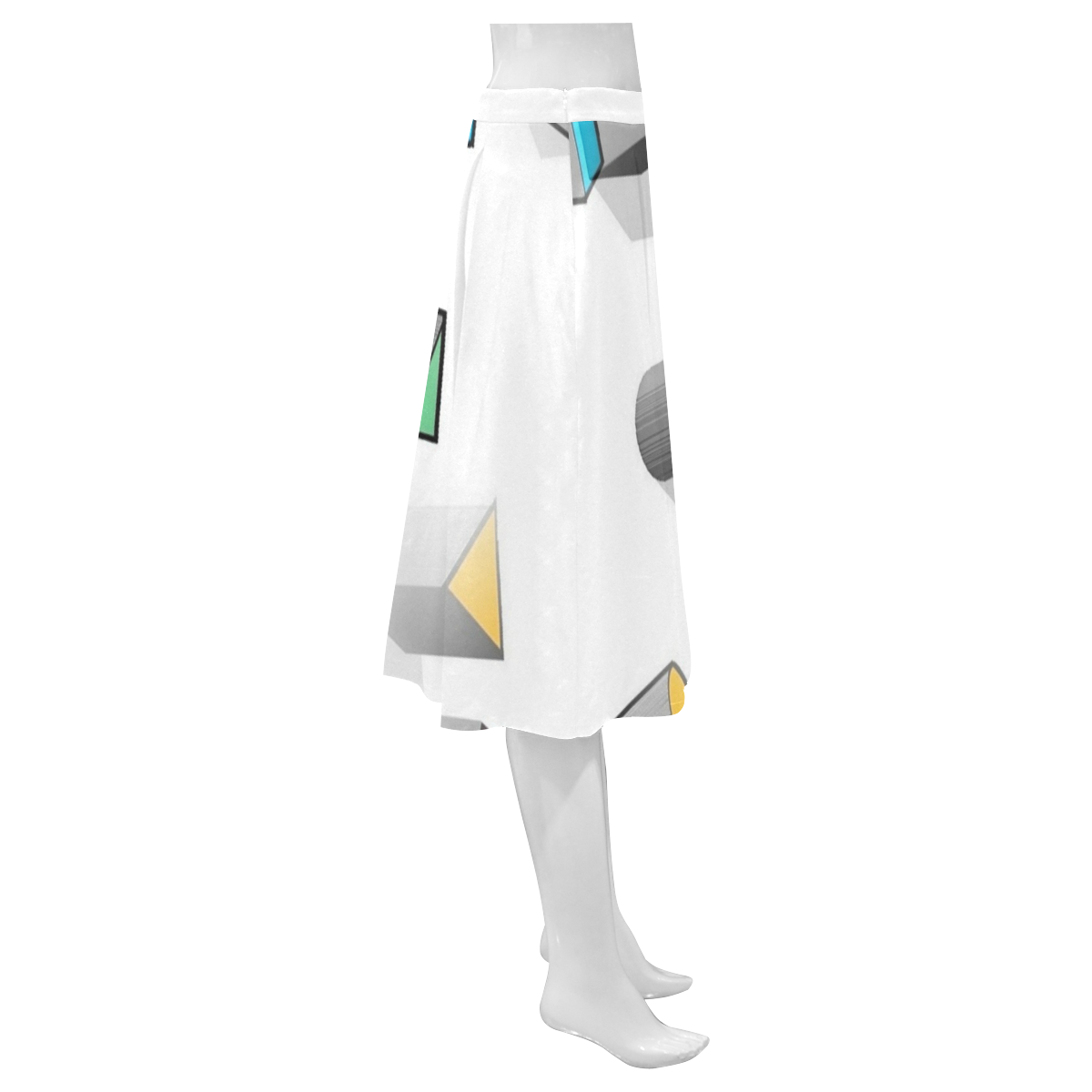 Geometrix by Popart Lover Mnemosyne Women's Crepe Skirt (Model D16)