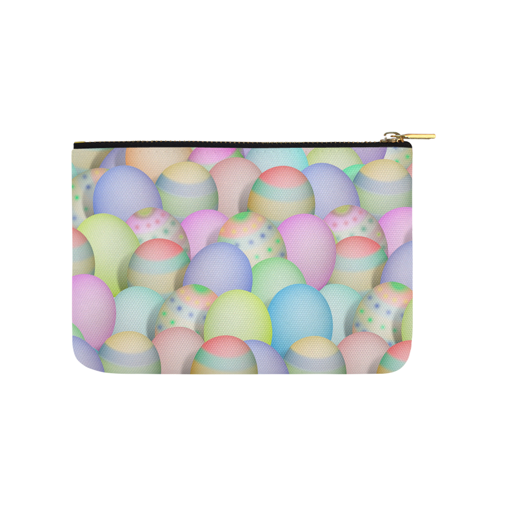 Pastel Colored Easter Eggs Carry-All Pouch 9.5''x6''