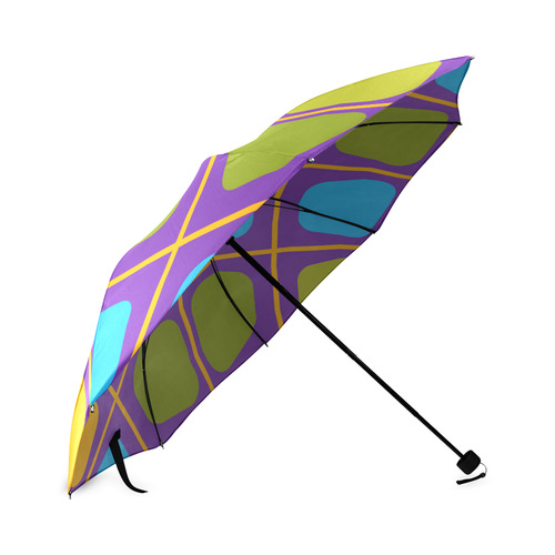 Shapes in squares pattern34 Foldable Umbrella (Model U01)