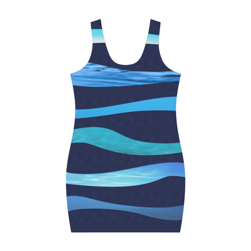 ocean blue Medea Vest Dress (Model D06)