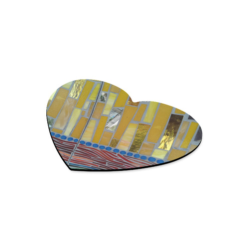 mosaic yellow Heart-shaped Mousepad