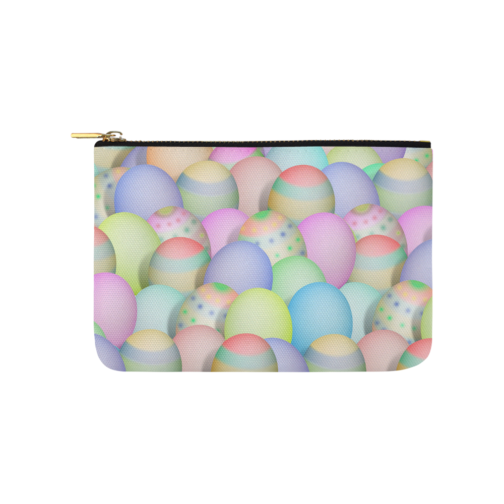 Pastel Colored Easter Eggs Carry-All Pouch 9.5''x6''