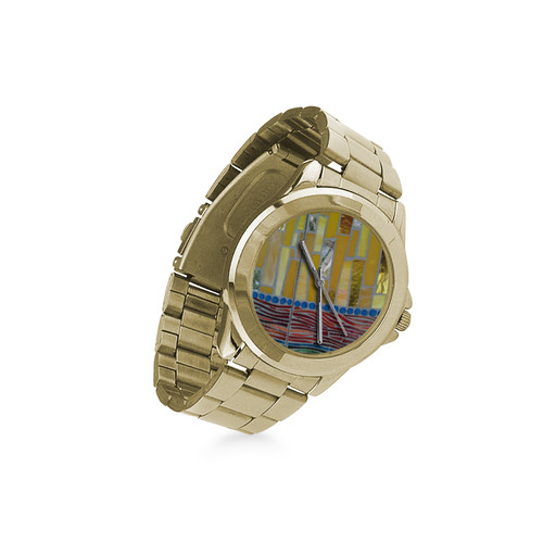 yellow mosaic Custom Gilt Watch(Model 101)