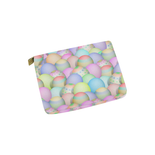 Pastel Colored Easter Eggs Carry-All Pouch 6''x5''