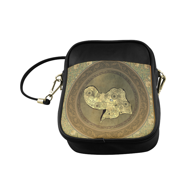 Mandala of cute elephant Sling Bag (Model 1627)