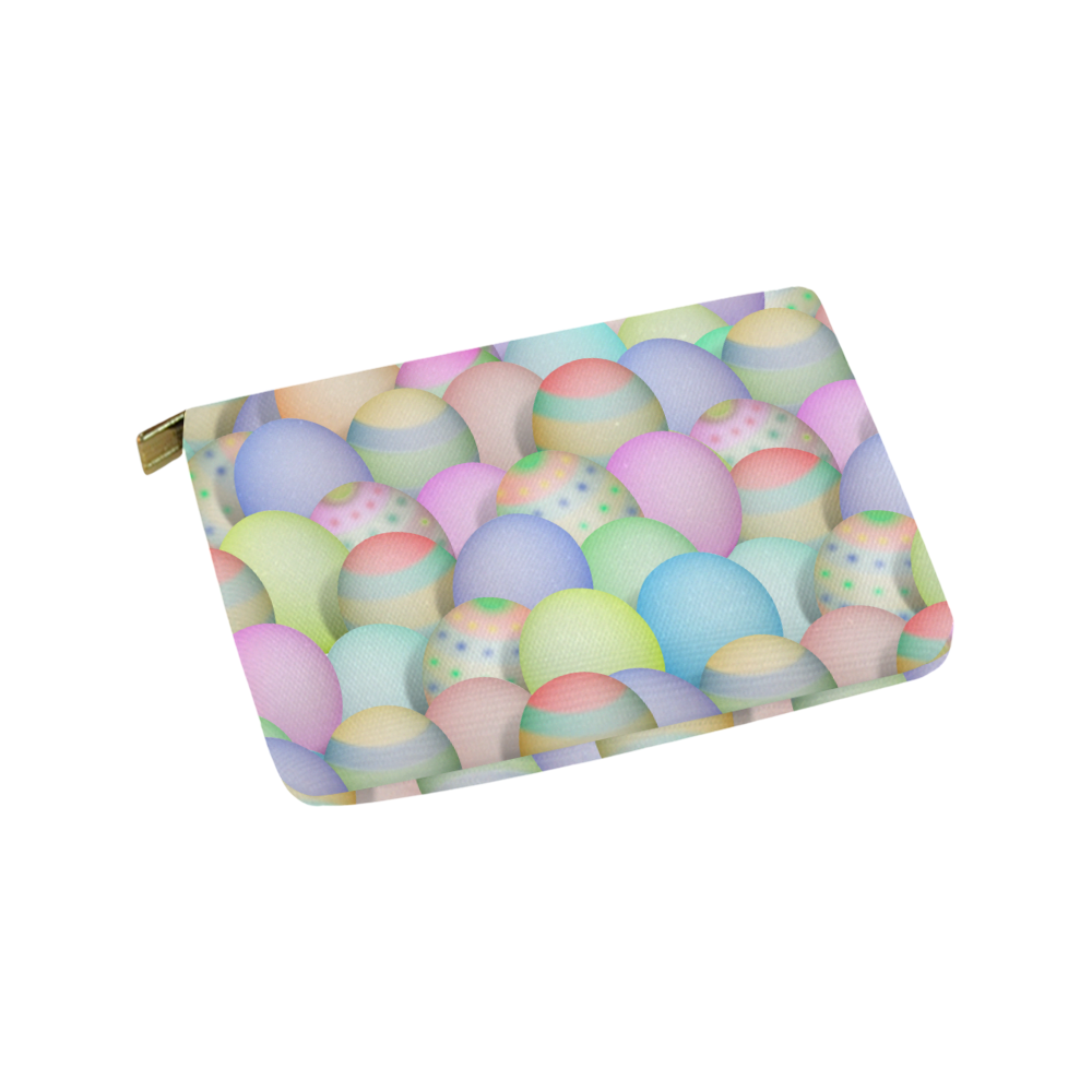 Pastel Colored Easter Eggs Carry-All Pouch 9.5''x6''