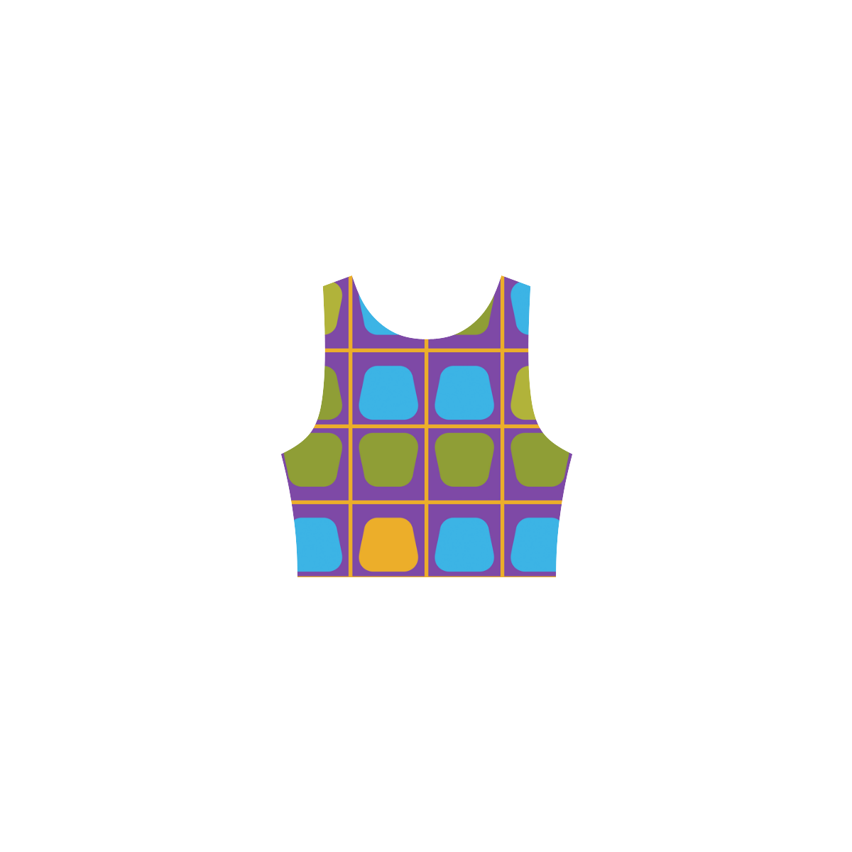 Shapes in squares pattern34 Atalanta Casual Sundress(Model D04)