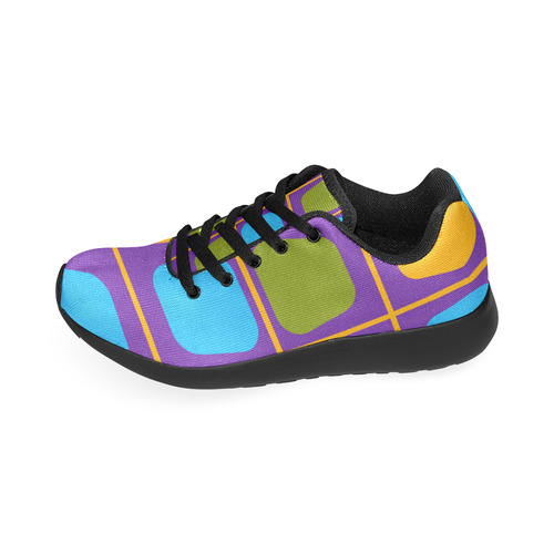 Shapes in squares pattern34 Men’s Running Shoes (Model 020)