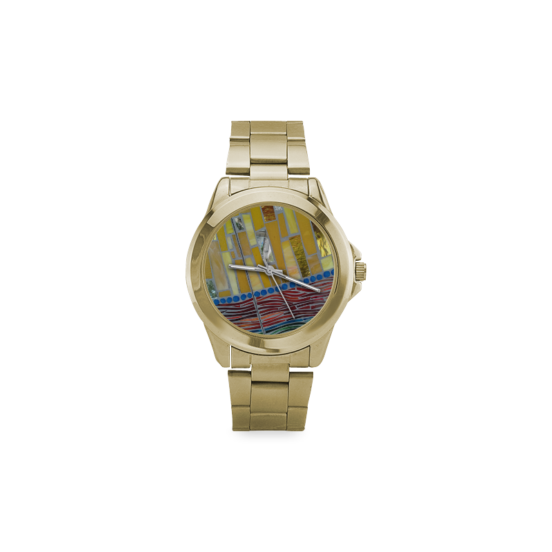 yellow mosaic Custom Gilt Watch(Model 101)