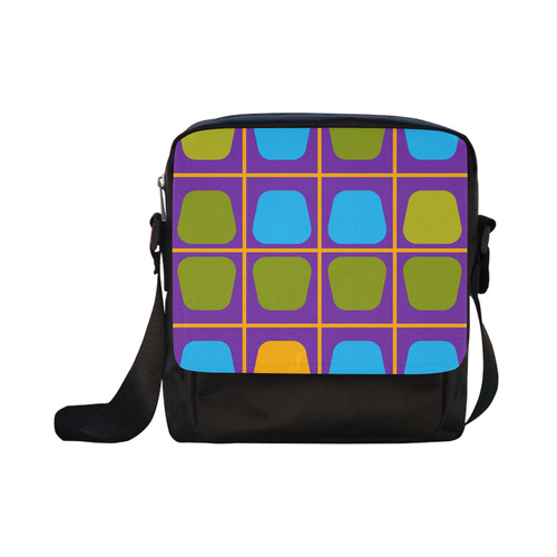 Shapes in squares pattern34 Crossbody Nylon Bags (Model 1633)