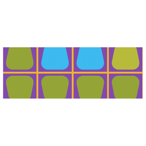 Shapes in squares pattern34 Travel Mug (Silver) (14 Oz)