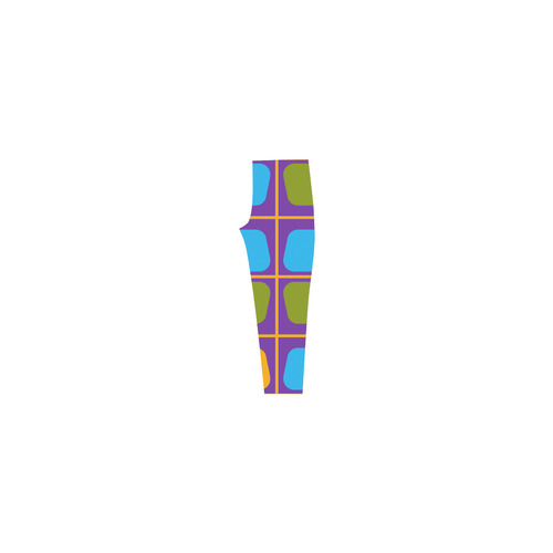 Shapes in squares pattern34 Capri Legging (Model L02)