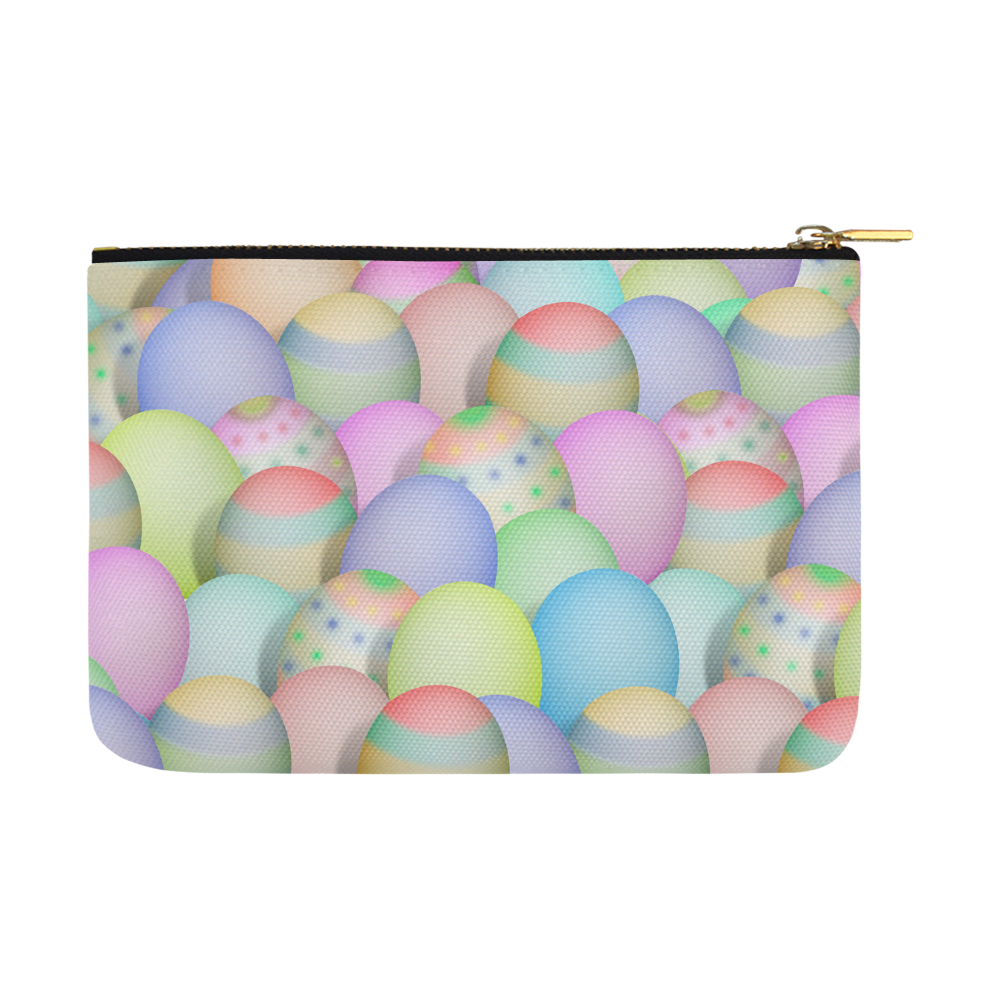 Pastel Colored Easter Eggs Carry-All Pouch 12.5''x8.5''