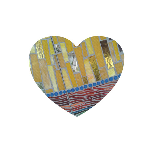 mosaic yellow Heart-shaped Mousepad