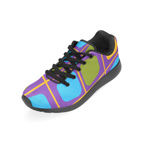 Shapes in squares pattern34 Women’s Running Shoes (Model 020)