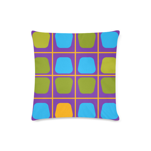 Shapes in squares pattern34 Custom Zippered Pillow Case 16"x16"(Twin Sides)