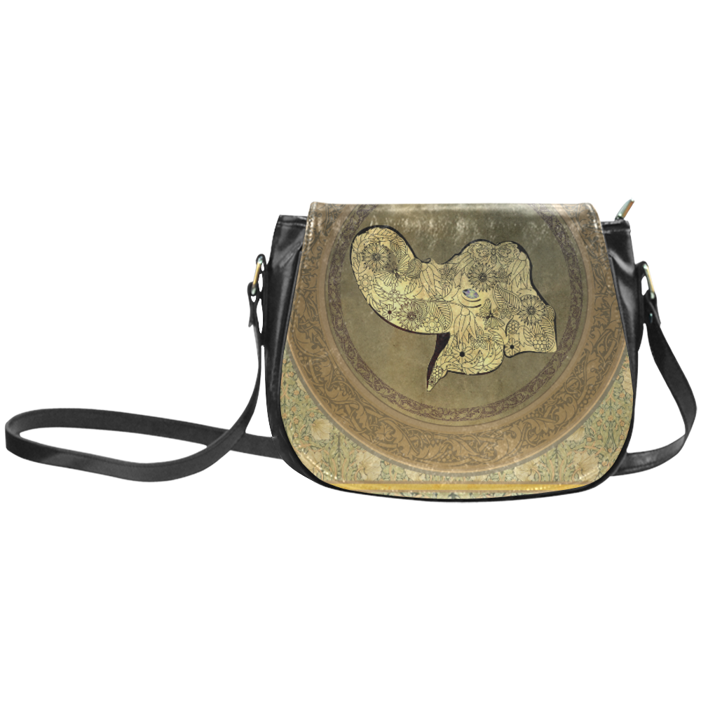 Mandala of cute elephant Classic Saddle Bag/Small (Model 1648)