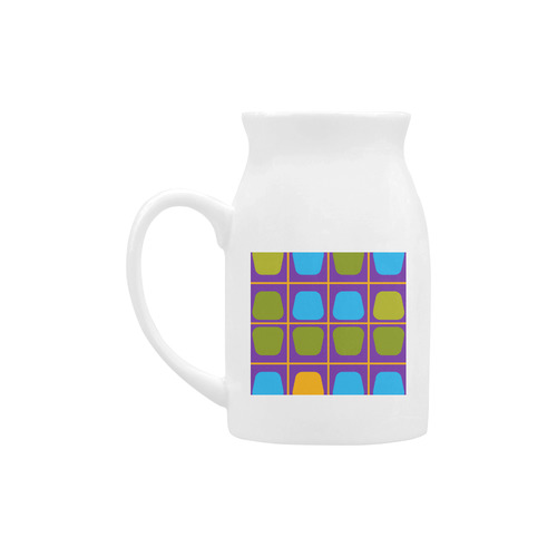 Shapes in squares pattern34 Milk Cup (Large) 450ml