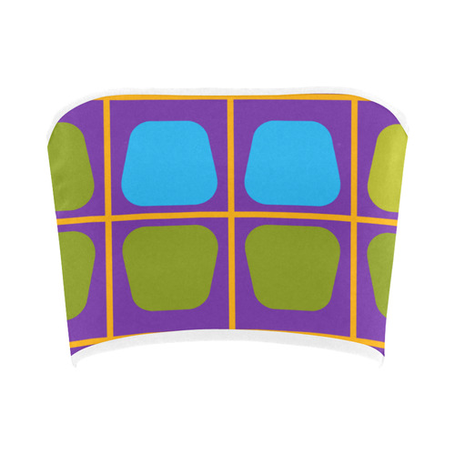 Shapes in squares pattern34 Bandeau Top