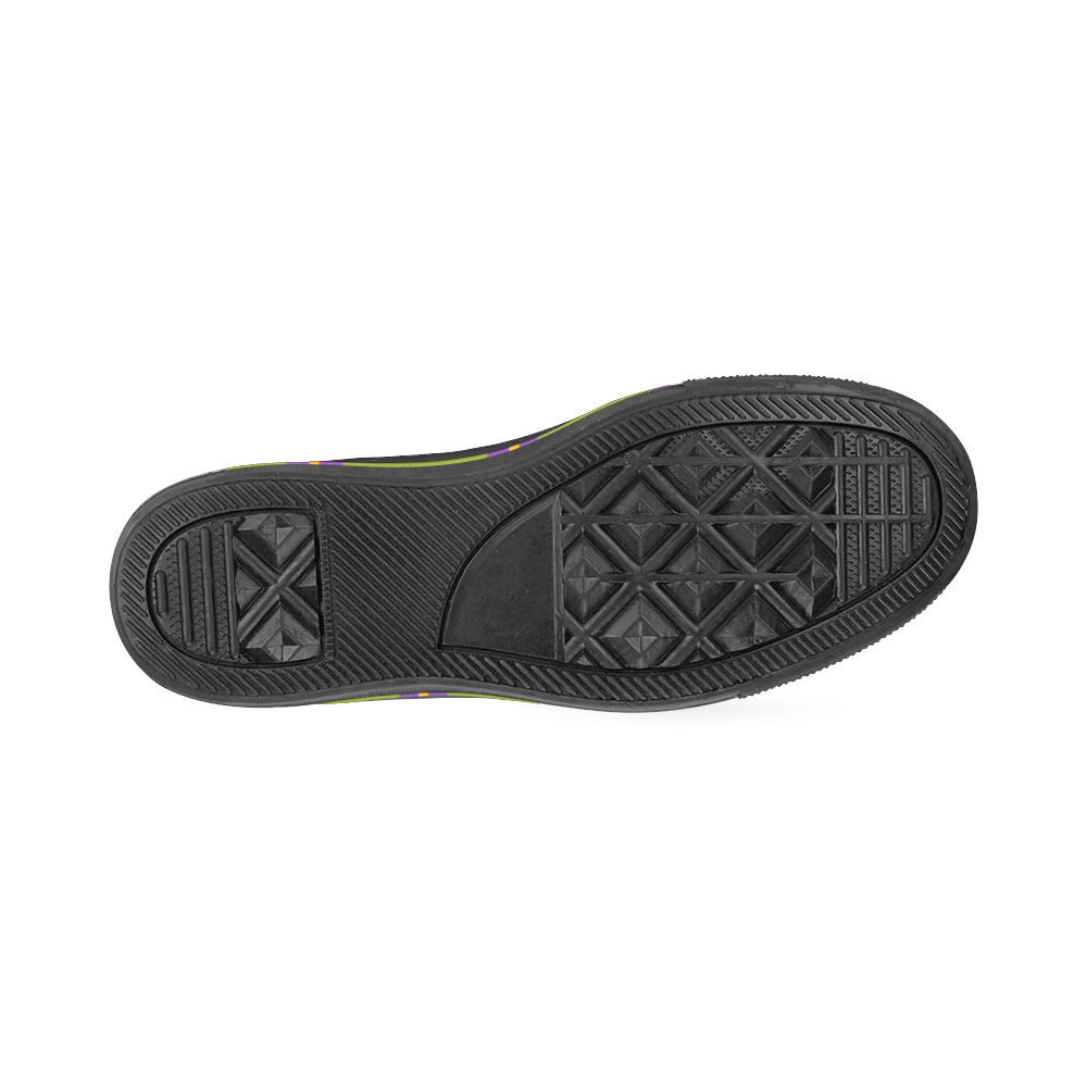 Shapes in squares pattern34 Women's Classic Canvas Shoes (Model 018)
