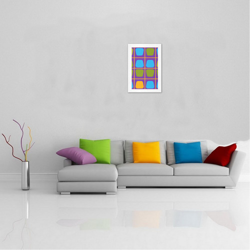 Shapes in squares pattern34 Art Print 13‘’x19‘’